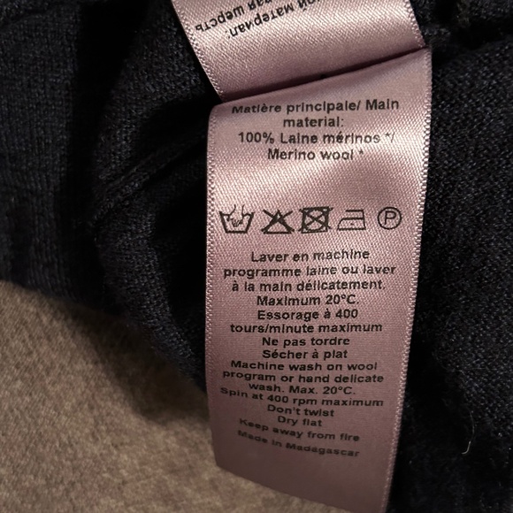 Zadig & Voltaire 100% Merino Wool Navy Blue Emmy Cutout Sweater - Picture 15 of 16